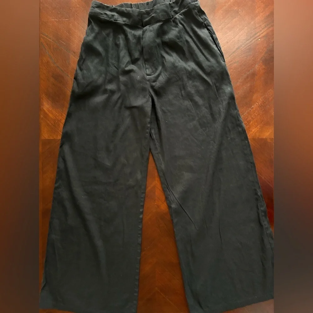 GIANNI BINI women's black pants with elastic at the back size 8 - Picture 2 of 9